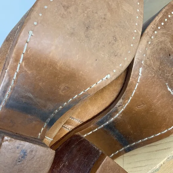Leather Heeled Western Boot Women's 7 Coastal Cowgirl Cowboy Classic Retro Boho