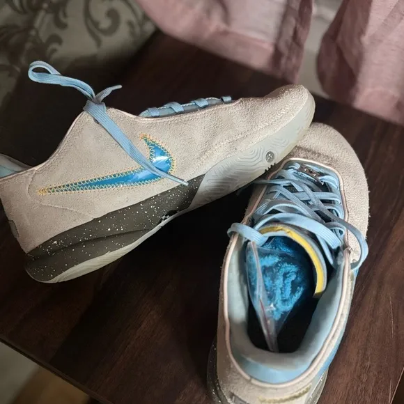 LeBron Nike Gray and Blue Sneakers