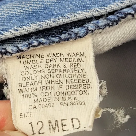 LEE Vintage High Waisted Jeans 100% Cotton Sz 12