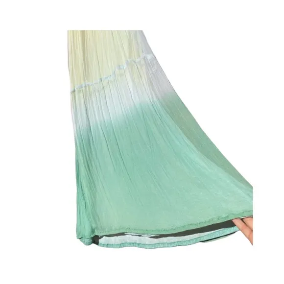 Letarte Ombre Layered Chiffon Halter Dress