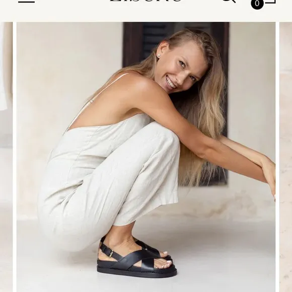 LIBERTE CAPRI GENUINE LEATHER SANDALS.