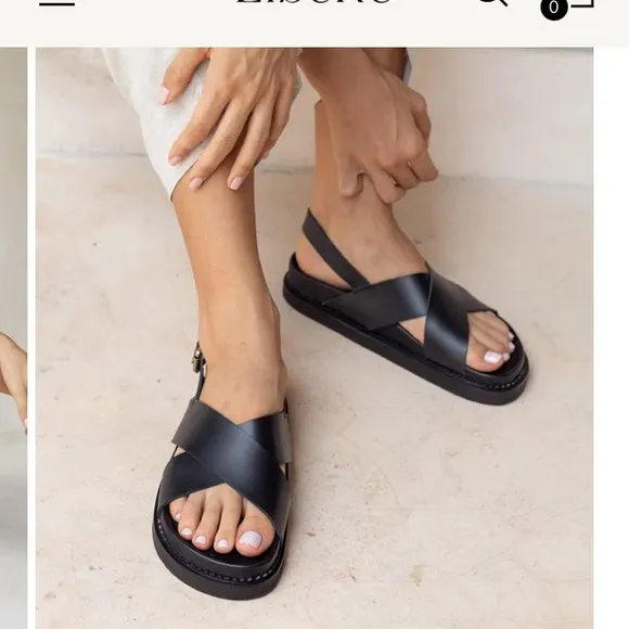 LIBERTE CAPRI GENUINE LEATHER SANDALS.