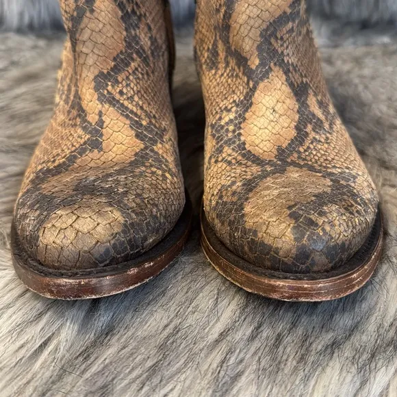 Liberty Black Snakeskin Boots Size 9