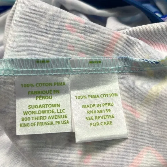 LILLY PULITZER “Beacon” Cotton Pineapple/Tribal Border 3/4 SLV Preppy Dress XS