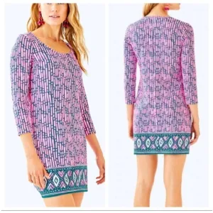 Lilly Pulitzer Beacon Dress Madevilla‎ Pink Slathouse stripe pink and blu…