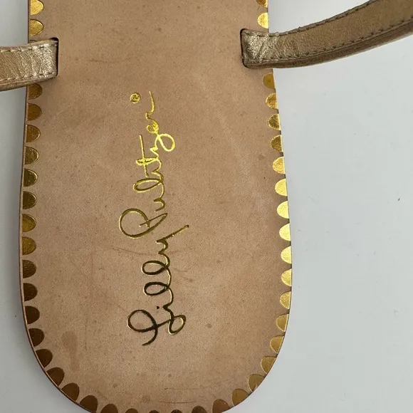 Lilly Pulitzer Gold Katie Embellished Sandals