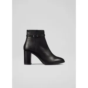 LK Bennett Bryony Women's Black Leather Ankle Boots Size 40 NWOT