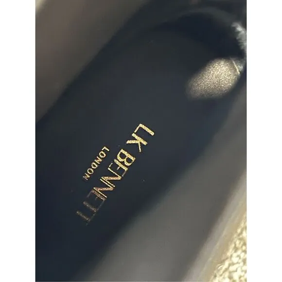 LK Bennett Bryony Women's Black Leather Ankle Boots Size 40 NWOT