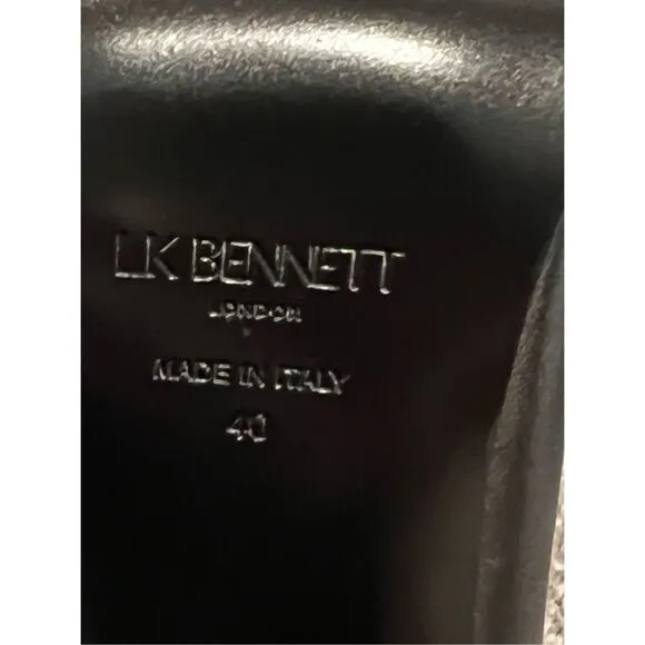 LK Bennett Bryony Women's Black Leather Ankle Boots Size 40 NWOT