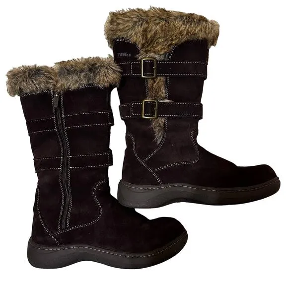 L.L. Bean Brown Waterproof Nordic Zip Boots Size 6.5 Medium