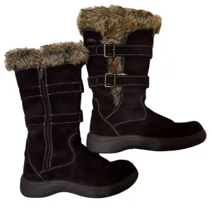 L.L. Bean Brown Waterproof Nordic Zip Boots Size 6.5 Medium