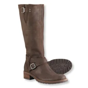 LL Bean Deerfield Brown Leather Water Resistant Classic Buckle Riding Boots‎ 8.5