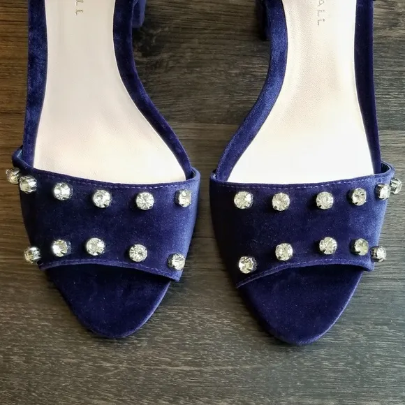Loeffler Randall Elayna Navy Velvet Sandals