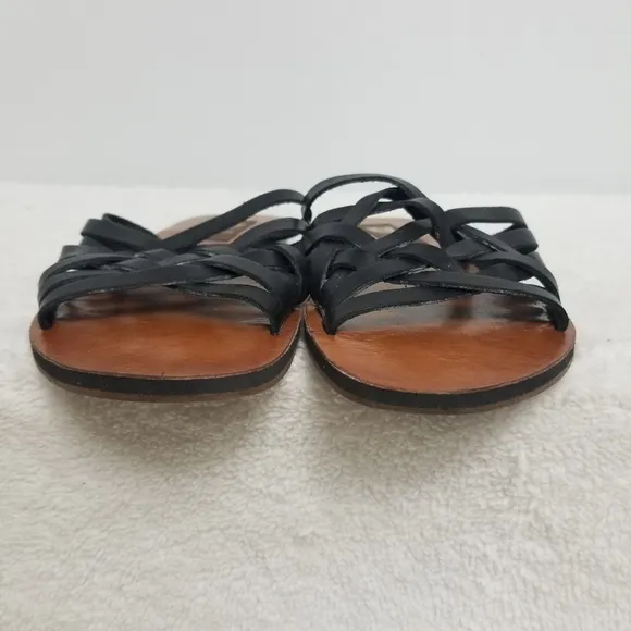 London Underground leather sandals