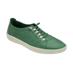 Lotus Kamari Women's Slip On Leather Casual Shoe Green