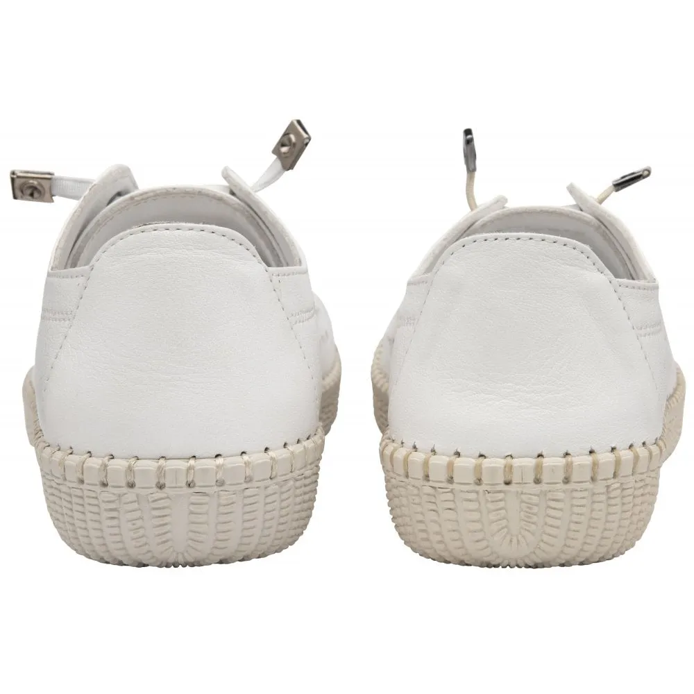 Lotus Kamari Women's Slip On Leather Casual Shoe White