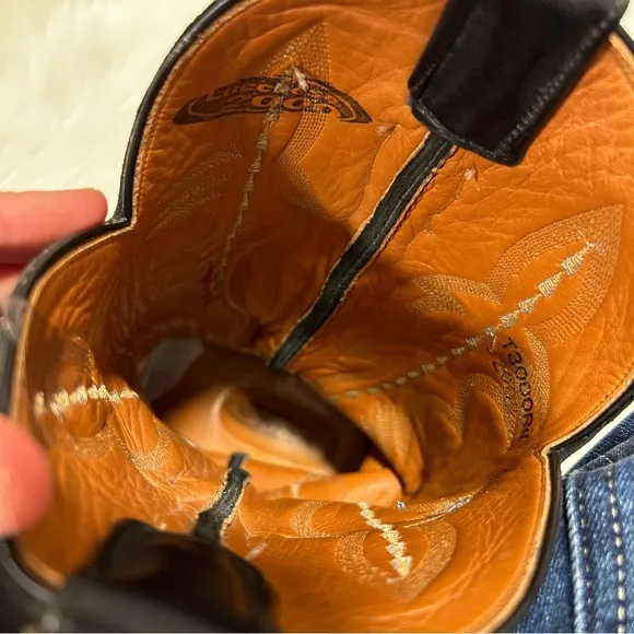 Lucchese Black Leather Western Boots