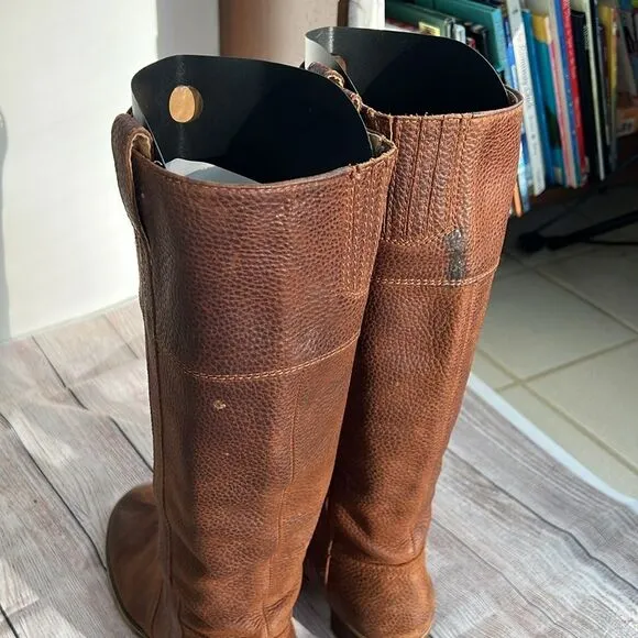 Lucky Brand Hibiscus Camel Leather Riding Boot Women’s Size 8.5