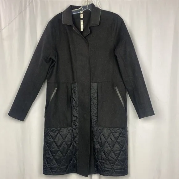 Lululemon Roam Far Wool Coat Heathered Black / Black - Size 8
