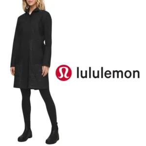 Lululemon Roam Far Wool Coat Heathered Black / Black - Size 8