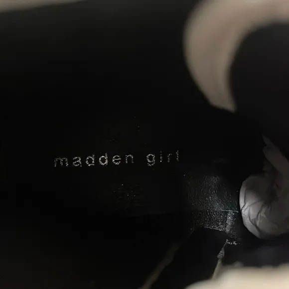 Madden Girl White combat lace up chunky boots size 8.5