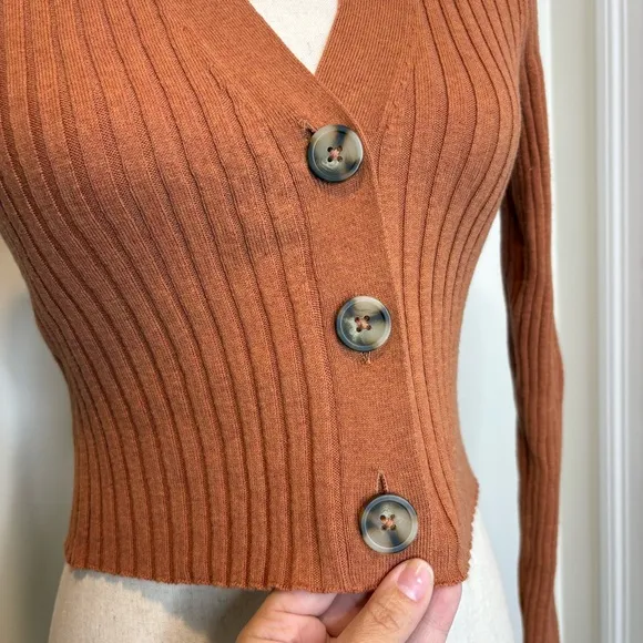 MADEWELL Brenville Crop Cardigan Sweater In Heather Caravan