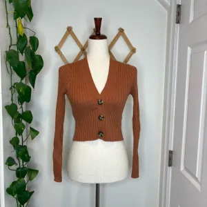 MADEWELL Brenville Crop Cardigan Sweater In Heather Caravan