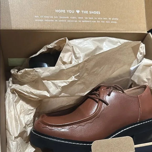 Madewell Brown Heeled Boots with Black Platform Sole