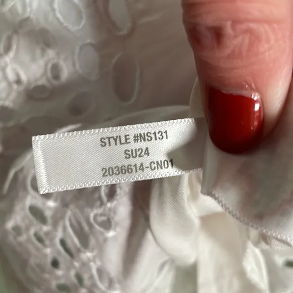 Madewell Embroidered Tank Midi Dress in Poplin White Size 6 NWT