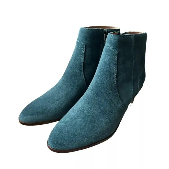 Madewell Gordon Western Boot Midnight Spruce Suede 9.5 M