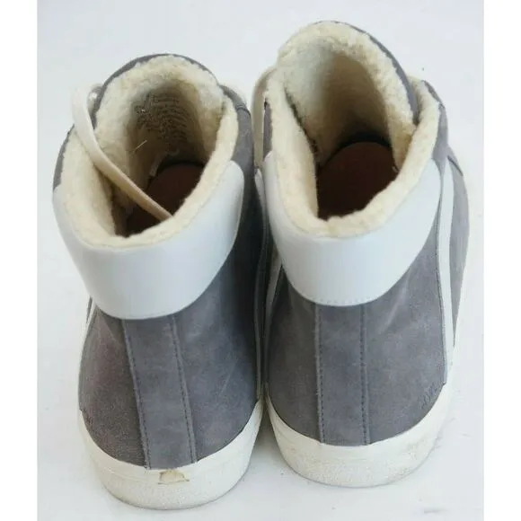 Madewell high top Sherpa sneakers unisex suede leather skater cozy warm winter