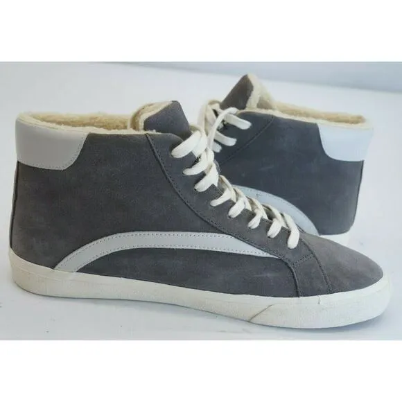 Madewell high top Sherpa sneakers unisex suede leather skater cozy warm winter