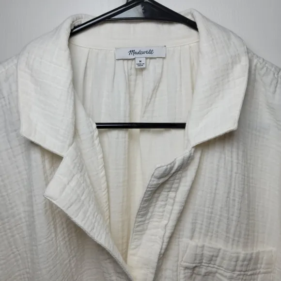 Madewell Lightestspun Cover-Up Maxi Shirtdress | 100% Cotton | Size Medium