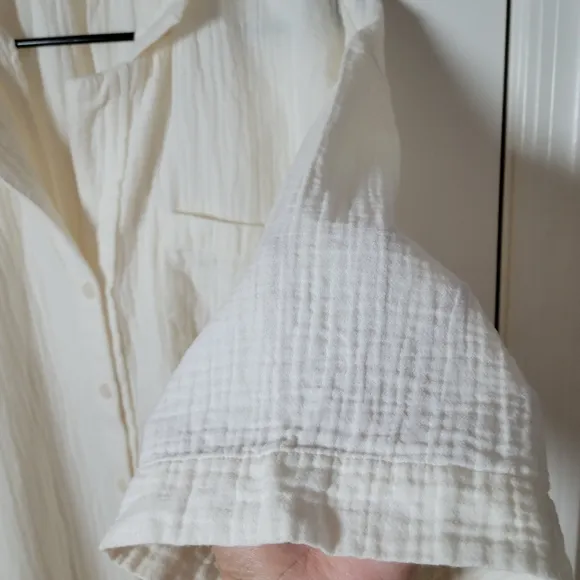 Madewell Lightestspun Cover-Up Maxi Shirtdress | 100% Cotton | Size Medium