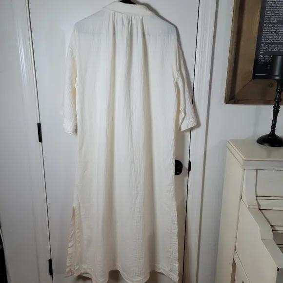 Madewell Lightestspun Cover-Up Maxi Shirtdress | 100% Cotton | Size Medium