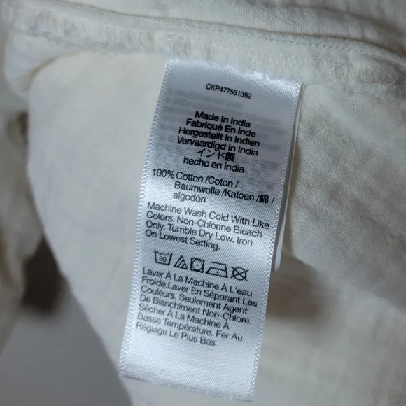Madewell Lightestspun Cover-Up Maxi Shirtdress | 100% Cotton | Size Medium