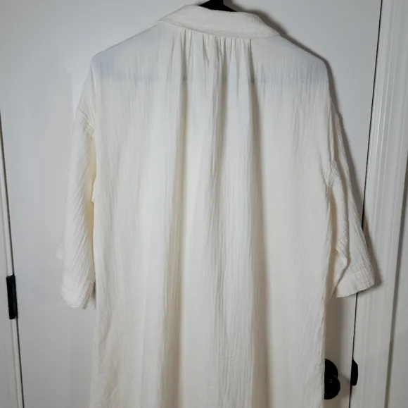 Madewell Lightestspun Cover-Up Maxi Shirtdress | 100% Cotton | Size Medium