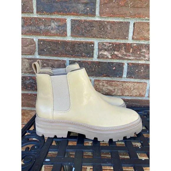 Madewell Mariam‎ Chelsea Leather Chunky Chelsea Ankle Boots In Earthen Sand 8.5