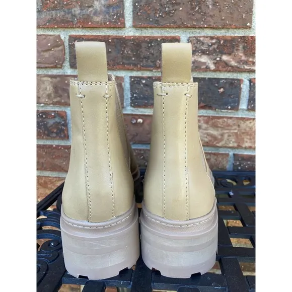 Madewell Mariam‎ Chelsea Leather Chunky Chelsea Ankle Boots In Earthen Sand 8.5