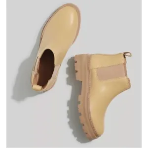 Madewell Mariam‎ Chelsea Leather Chunky Chelsea Ankle Boots In Earthen Sand 8.5