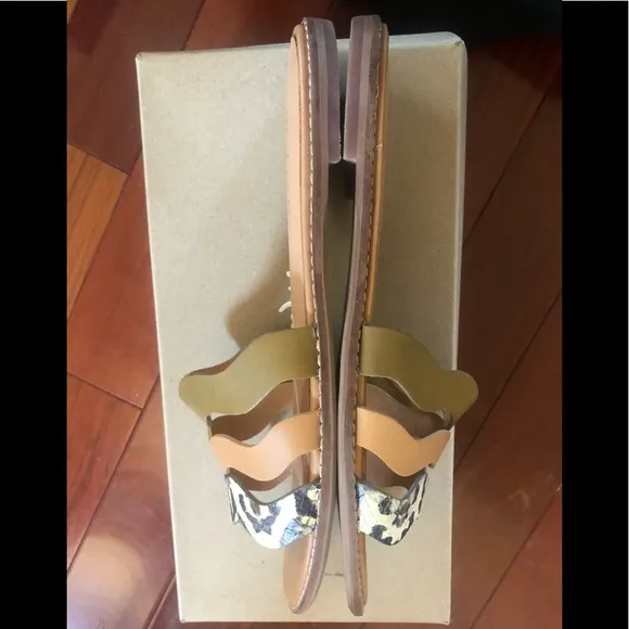 Madewell Wavy Sandals in Snake Embossed Leather