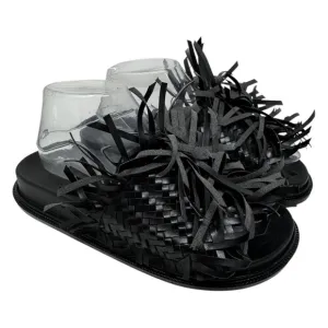 Maison Margiela MM6 Tassel Slip-On Sandals Black