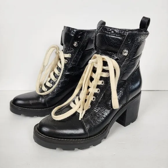 Marc Fisher chunky lace up boots, size 8