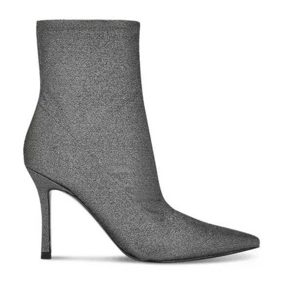 Marc Fisher Dark Grey Heeled shoe Boots with Stiletto Heel and Sleek Design