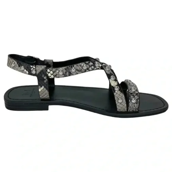 Marc Fisher LTD Fianna2 Snake Print Leather Studded Womens Sandals Size 6M