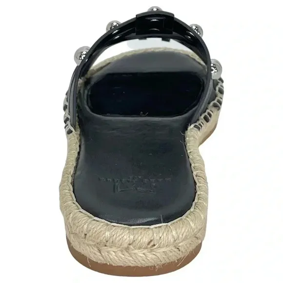 Marc Fisher LTD Womens Sandals 6.5M Tamie Black Leather Studded Slides