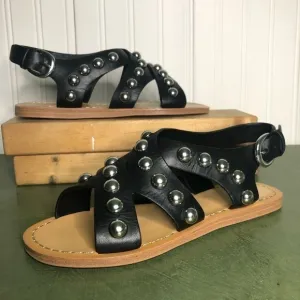 Marc Fisher NWT PRANCER Studded Crisscross Sandals