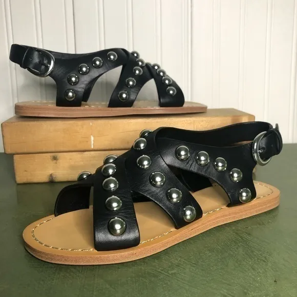 Marc Fisher NWT PRANCER Studded Crisscross Sandals