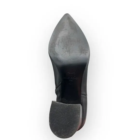Marc Fisher Womens Jarli Leather Pointy Ankle Bootie Boots Black Size 6.5