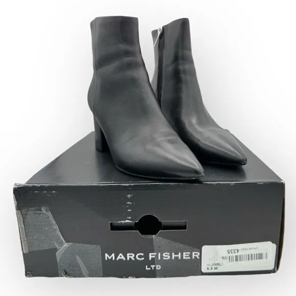 Marc Fisher Womens Jarli Leather Pointy Ankle Bootie Boots Black Size 6.5